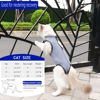 Picture of kzrfojy Cat Surgery Recovery Suit Cat Onesie for Cats After Surgery Spay Surgical Abdominal Wound Skin Diseases E-Collar Alternative Wear (Grey-Blue-S)