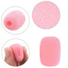 Picture of 10 Pack Lapel Headset Microphone Windscreen,Christmas Stocking Stuffers Microphone Sponge Foam Cover Mini Size Lavalier Microphone Windscreen for Variety of Headset Microphone, Pink