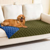 Picture of Smiry Waterproof Dog Blanket, Reversible Dog Bed Cover Pet Blanket, Soft Couch Cover for Dogs Washable, Bed Couch Sofa Furniture Protector for Puppy Cat Kids (30"x70", Green/Navy)
