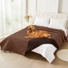 Picture of Smiry Waterproof Dog Blanket, Reversible Dog Bed Cover Pet Blanket, Soft Couch Cover for Dogs Washable, Bed Couch Sofa Furniture Protector for Puppy Cat Kids (82"x120", Brown/Chocolate)