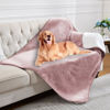 Picture of Yaning Waterproof Blanket for Bed Couch Sofa, Soft Liquid Pee Proof Pet Blanket for Dog Puppy Cat, Reversible Sherpa Fleece Furniture Protector (Dusty Pink, 60x80 inches)