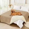 Picture of Smiry Waterproof Dog Blanket, Reversible Dog Bed Cover Pet Blanket, Soft Couch Cover for Dogs Washable, Bed Couch Sofa Furniture Protector for Puppy Cat Kids (82"x82", Camel/Beige)