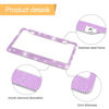 Picture of Bling Car License Plate Frame, Sparkly Rhinestone Stainless Steel License Plate Cover/Holder, Universal for Most Cars, SUVs, Vehicles with Screw Set, Auto Accessories for Women (Purple)