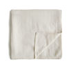 Picture of mushie Muslin Baby Swaddle Blanket | 100% Organic Cotton (Fog)