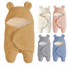 Picture of Nunibum Baby Swaddle Blanket Boys Girls Cute Bear Plush Essential Receiving Blanket Ultra-Soft Newborn Registry Sleeping Wraps for Infant 0-6 Months - Brown