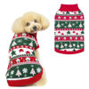 Picture of PUPTECK Christmas Dog Sweaters for Cold Weather, Soft Outfit Warm Winter Coat Knitted Dog Clothes for Small Medium Large Doggies Puppy Indoor Outdoor Walking, Colorful Design, Classic