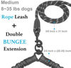 Picture of iYoShop Dual Dog Leash, 360 Swivel No Tangle Walking Leash, Shock Absorbing Bungee for Two Dogs, Black, Medium (8-35 lbs)