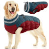 Picture of FUAMEY Dog Winter Jacket,Dog Cold Weather Coats Paded Dog Vest with Harness Built in Pet Warm Clothes Dog Apparel with Back Zipper Dog Water Resistant Coat for Small Medium Large Dogs Dark Blue L