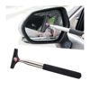 Picture of 8sanlione Car Rearview Mirror Wiper, American Flag Telescopic Auto Mirror Squeegee Cleaner, Glass Mist Cleaning Tool with Retractable 98cm Handle, Portable Car Windows Water Removal (Black/Red Flag)