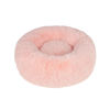 Picture of Best Pet Supplies Round Donut Dog Bed with Plush Faux Fur Fabric, Calming, Anti-Anxiety Cushion for Indoor Pets, Slip-Resistant Base, Soft Ergonomic Support - Pink, 27x27x7.5''