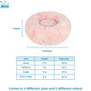 Picture of Best Pet Supplies Round Donut Dog Bed with Plush Faux Fur Fabric, Calming, Anti-Anxiety Cushion for Indoor Pets, Slip-Resistant Base, Soft Ergonomic Support - Pink, 27x27x7.5''