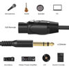 Picture of Twozoh XLR Female to 1/4 Inch (6.35mm) TRS Cable, Quarter Inch Jack Balanced to XLR Microphone Cable 15FT (Profesional/HiFi)