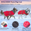 Picture of Dogcheer Dog Coat, Christmas Dog Jacket Waterproof Dog Winter Coat for Cold Weather, Reflective Dog Winter Jacket Warm Turtleneck Dog Snow Jacket Fleece Sweater for Small Medium Large Dogs -Red,XL