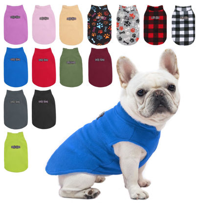 Picture of BEAUTYZOO Dog Fleece Vest Sweater Winter Jacket for Small and Medium Large Dogs with D-Ring Leash Cold Weather Coat Hoodie for XS S M Dogs Boy or Girls, Navy Blue XL