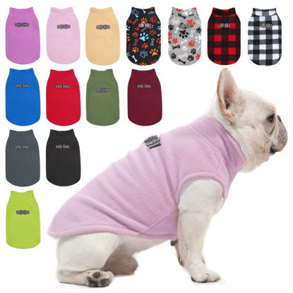 Picture of BEAUTYZOO Dog Fleece Vest Sweater Winter Jacket for Small and Medium Dogs with D-Ring Leash Cold Weather Coat Hoodie for XS S M Dogs Boy or Girls, Large