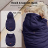 Picture of Vecomfy Fleece Lining Extra Warm Dog Hoodie in Winter for Small Dogs Jacket Puppy Coats with Hooded,Blue M