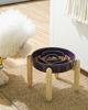 Picture of LE TAUCI Ceramic Slow Feed Dog Bowls, Elevated for Small and Medium Breed Dogs, Anti-Gulping Pet Feeding Dishes, Maze Purple, 1.5 Cups
