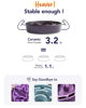 Picture of LE TAUCI Ceramic Slow Feed Dog Bowls, Elevated for Small and Medium Breed Dogs, Anti-Gulping Pet Feeding Dishes, Maze Purple, 1.5 Cups