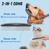Picture of Docrok Pet Grooming Brush and Metal Comb Combo, Cat Brush Dog Brush for Shedding, Undercoat Rake for Dogs Grooming, Dematting Deshedding Brush Dogs Shedding Tool for Long matted Haired Pets, Gray