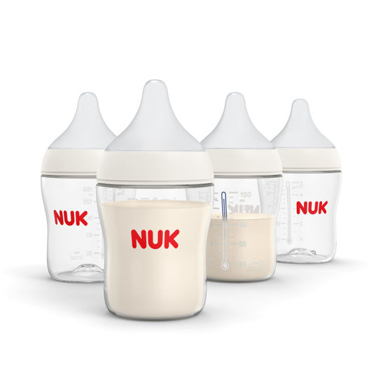 Picture of NUK Perfect Match Slow Flow Breast-Like, Anti-Colic Bottle, 5oz., 4 Pack, BPA Free