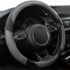 Picture of Xizopucy Steering Wheel Covers Gray Universal Microfiber Leather, Suitable for 14 1/2-15 inch Car Steering Wheel Cover, Breathable, Anti Slip & Odor