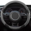 Picture of Xizopucy Steering Wheel Covers Gray Universal Microfiber Leather, Suitable for 14 1/2-15 inch Car Steering Wheel Cover, Breathable, Anti Slip & Odor