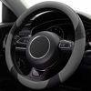 Picture of Xizopucy Steering Wheel Covers Gray Universal Microfiber Leather, Suitable for 14 1/2-15 inch Car Steering Wheel Cover, Breathable, Anti Slip & Odor