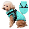 Picture of JoyDaog Dog Jacket with Harness,Fleece Lined Warm Puppy Coat for Winter,Soft Windproof Small Dog Vest,Bluegreen XS