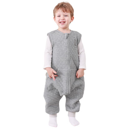Picture of HOMEAL Toddler Sleeping Sack with Feet, Toddler Sleep Sack Baby, Baby Sleep Sack with Legs, 1.0 TOG Baby Sleeping Bag Wearable Blankets Baby, Sleep Sack 3t-5t