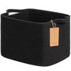 Picture of Goodpick Black Basket, Woven Baskets for Storage, Toy Baskets Storage Kids, Towel Basket with Handles, Storage Baskets for Shelves, Living Room, Bathroom, 13 x 10 x 9 Inches