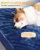 Picture of KSIIA Orthopedic Dog Bed Dog Crate Bed Waterproof Dog beds for Small Dogs Deluxe Plush Washable Dog Bed with Egg Crate Foam & Removable Cover, 23 x 17 Inch, Blue