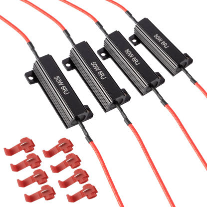 Picture of iBrightstar 50W 6ohm Load Resistors for Fix LED Bulb Fast Hyper Flash Turn Signal Blink Error Code
