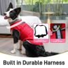 Picture of JoyDaog Warm Fleece Dog Coats with Durable Harness Buitl in D-Ring,Waterproof Puppy Jacket for Small Dogs,Dog Vest for Cold Winter,Red M