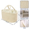 Picture of XUANGUO Large Baby Diaper Caddy Organizer for Girl Boy Rope Nursery Storage Bin Basket Portable Holder Tote Bag for Changing Table Car Travel Baby Shower Gifts Oatmeal