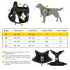 Picture of WINGOIN Black Tactical Dog Harness for Medium Small Dogs No Pull Adjustable Reflective Military Pet Harness with Easy Control Handle with Hook & Loop Panels for Walking Hiking Training