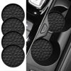 Picture of Car Coasters Silicone [4 Pack] 2.75in Universal Diamond Pattern Mats Non-Slip, Embedded Car Interior Accessories, Car Cup Holders Insert Coasters Decor, Black
