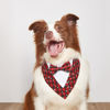 Picture of ADOGGYGO Christmas Dog Tuxedo Bandana, Red Plaid Dog Chritstmas Tux with Bowtie Adjustable Dog Christmas Formal Costume for Medium Large Dogs Pets (L, Christmas)