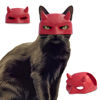 Picture of BIANCO Handmade Devil Red BatCat Mask Cosplay, Red Bat Style Cat Mask, Halloween Mask Hat for Cats, Pet Costume Accessory, Fun and Adorable Cosplay Mask for Cats, Red Devil CatBat, Cat Apparel (Medium)