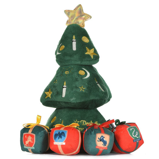 Picture of Harry Potter 14" Holiday Tree Burrow Dog Toy with Plush Squeaker Hogwarts House Presents | Dog Toys for Pets, Plush Dog Toy, Dog Squeaky Toy, Toys for Dogs