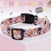 Picture of Faygarsle Halloween Fall Dog Collar for Small Medium Large Dogs Fashionable Cute Collar for Male Female Dogs Pink Cotton Dog Collar Spectre Pumpkin Pattern L