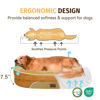 Picture of Orthopedic Waterproof Large Dog Bed: Washable Dog Bed with Bolsters - XL Dog Bed Removable Cover for Medium Large Sized Dog - Non-Slip Pet Bed - Orange