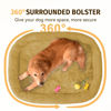 Picture of Orthopedic Waterproof Large Dog Bed: Washable Dog Bed with Bolsters - XL Dog Bed Removable Cover for Medium Large Sized Dog - Non-Slip Pet Bed - Orange