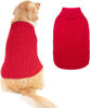 Picture of BINGPET Dog Knitted Sweaters - Turtleneck - Classic Cable Knit Dog Jumper Coat Warm Sweartershirts Outfits for Dogs Cats in Autumn Winter