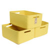Picture of MiniArk Large Storage Baskets for Shelves, Closet Organizers and Storage Bins for Clothes Blanket Towels, Baby Nursery, Toy Baskets Box, Woven Rope Baskets, 17 x 13 x 7.5”, 3 Packs Yellow