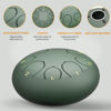 Picture of Rain Drum for Outside,6 Inches 8 Notes Rain Drum for Garden Instrument, Drum Rain Chime Waterproof, Rain Drum Outdoor, with Drum Bag, Music Book, Drum Mallets (Stone Green, 6 Inches)