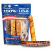 Picture of Pet Factory 100% Made in USA Beefhide 8" Rolls Dog Chew Treats - Beef & Chicken Flavor, 10 Count/1 Pack