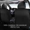 Picture of HChengkikz Leather Car Seat Covers,Breathable and Waterproof Napa Leather Automotive Seat Cover,Universal Interior for Cars,Sedans,SUVs,Vans,Trucks(Front Seat,Black,N3)