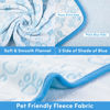 Picture of Stuffed Premium Soft Dog Blanket, Blue Flannel Fleece Blanket for Small Medium Dogs, Pet Puppy Blankets Gift for Kitten Cat, Cute Paw Print Blanket for Bed Cover, Couch, Crate
