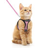 Picture of rabbitgoo Cat Harness and Leash Set for Walking Escape Proof, Adjustable Soft Kittens Vest with Reflective Strip for Cats, Comfortable Outdoor Vest, Pink, M