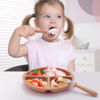 Picture of Eascrozn Silicone Baby Feeding Set, 2 Pack Divided Suction Plates for Baby, 2 Pack Spoons and Forks Set Baby Eating Essentials, Feeding Supplies for Toddler Utensils, BPA Free